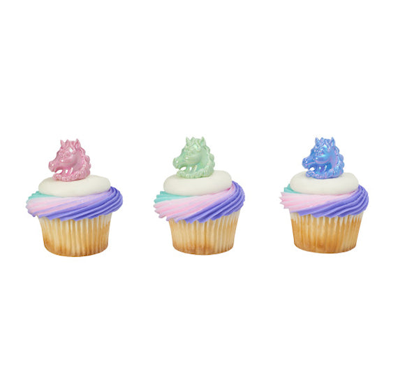 Unicorn Cupcake Topper Rings | www.sprinklebeesweet.com
