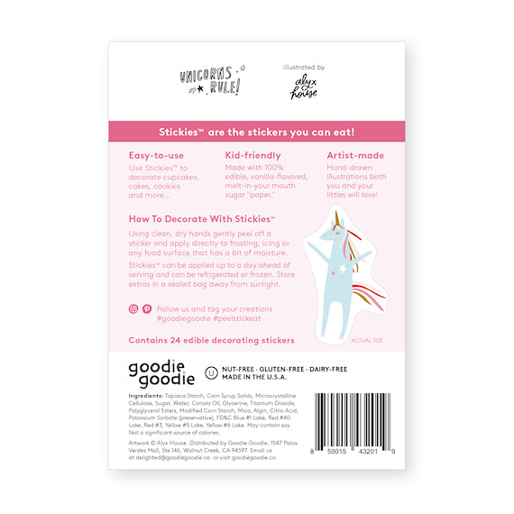Stickies™ Unicorn Edible Stickers: Unicorns Rule | www.sprinklebeesweet.com