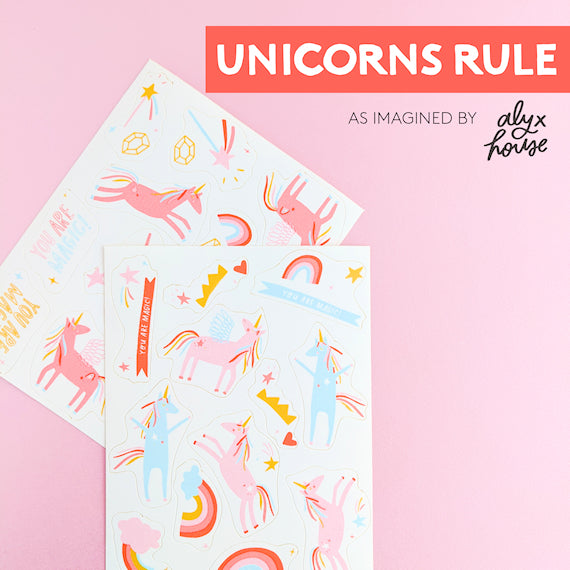 Stickies™ Unicorn Edible Stickers: Unicorns Rule | www.sprinklebeesweet.com