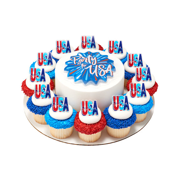 USA Cupcake Topper Rings | www.sprinklebeesweet.com