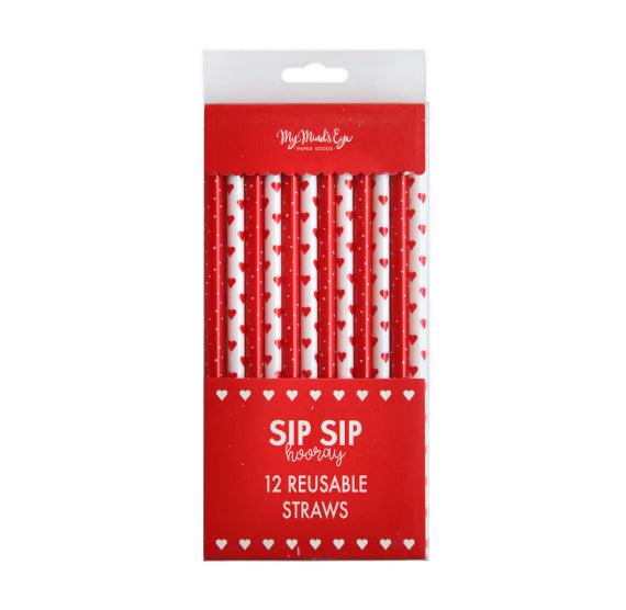 Reusable Straws: Valentine's Day Hearts + Mini Dots | www.sprinklebeesweet.com