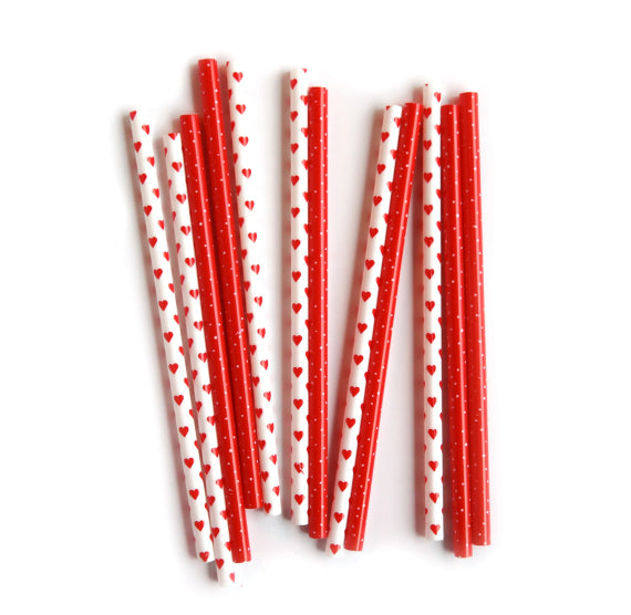 Reusable Straws: Valentine's Day Hearts + Mini Dots | www.sprinklebeesweet.com