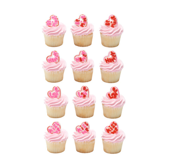 Valentine's Day Heart Sugar Toppers | www.sprinklebeesweet.com