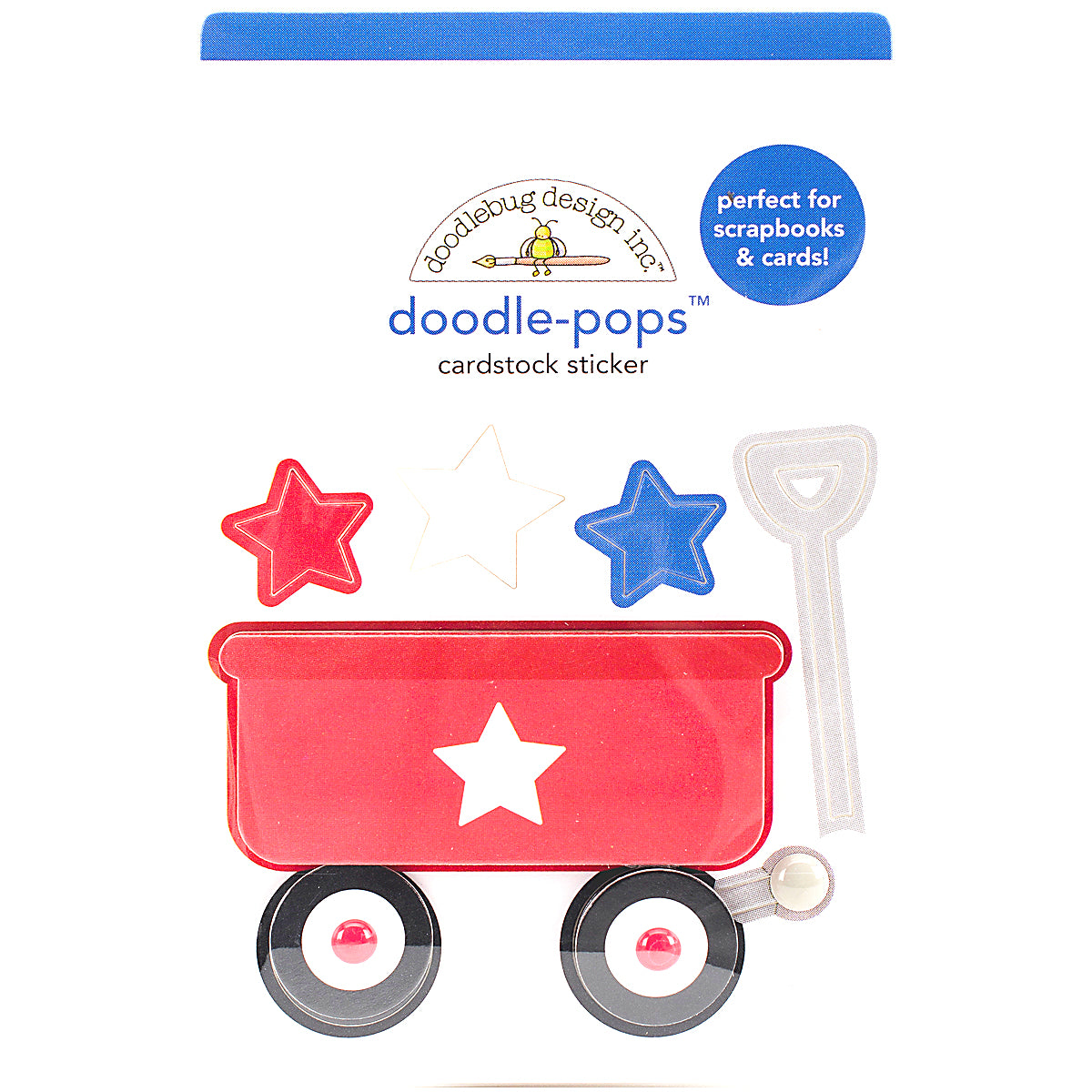 Doodle-Pops Red Wagon Sticker | www.sprinklebeesweet.com