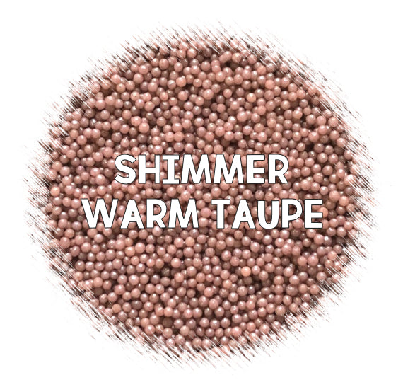 Bulk Nonpareils: Shimmer Warm Taupe | www.sprinklebeesweet.com
