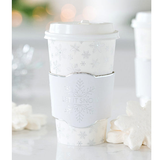 Christmas Coffee Cups: Silver Let It Snow | www.sprinklebeesweet.com