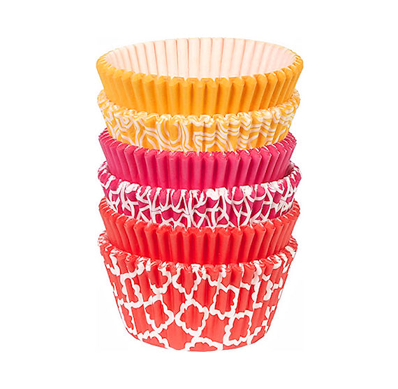 Wilton Cupcake Liners: Bright Prints + Solids | www.sprinklebeesweet.com