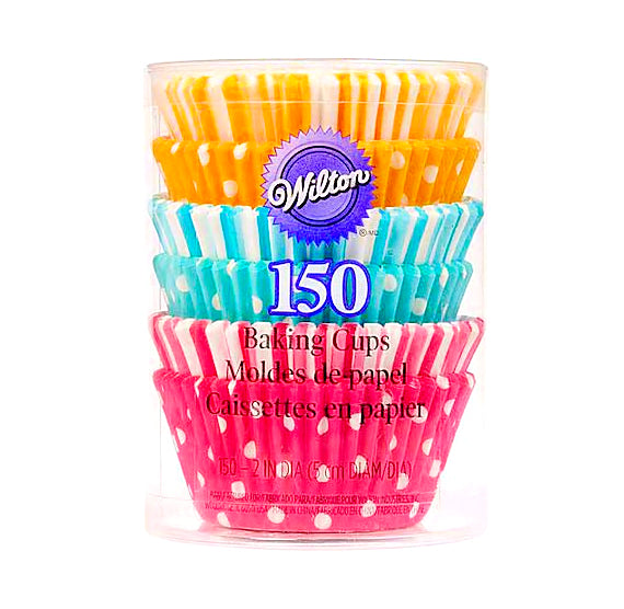 Wilton Dots and Stripes Cupcake Liners, 150-Count