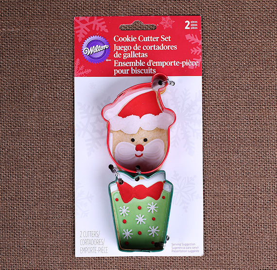 Christmas Cookie Cutters: Present & Santa | www.sprinklebeesweet.com