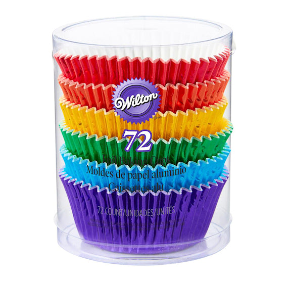 Wilton Foil Rainbow Cupcake Liners | www.sprinklebeesweet.com