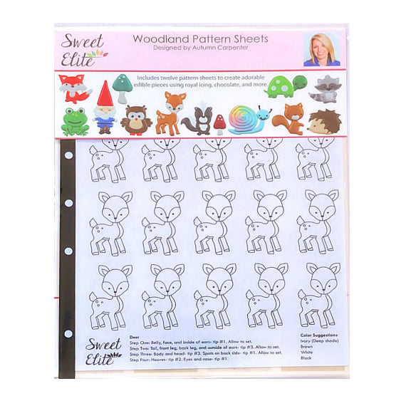 Woodland Animals Icing Templates: Pattern Sheets | www.sprinklebeesweet.com