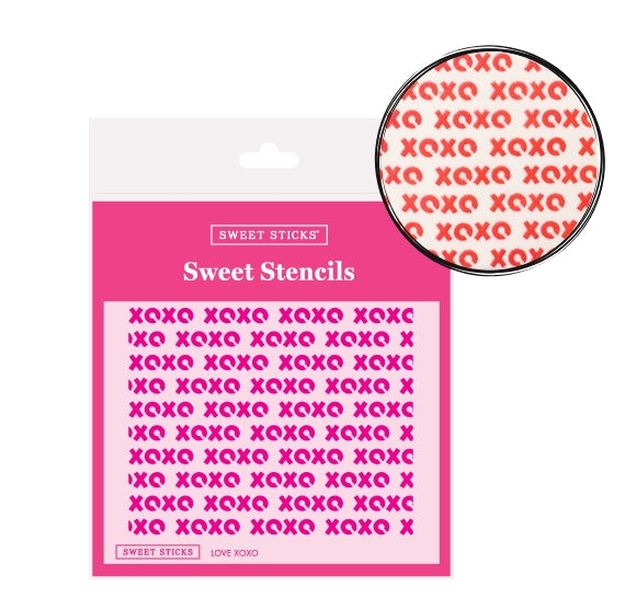 Sweet Stencils: XOXO | www.sprinklebeesweet.com