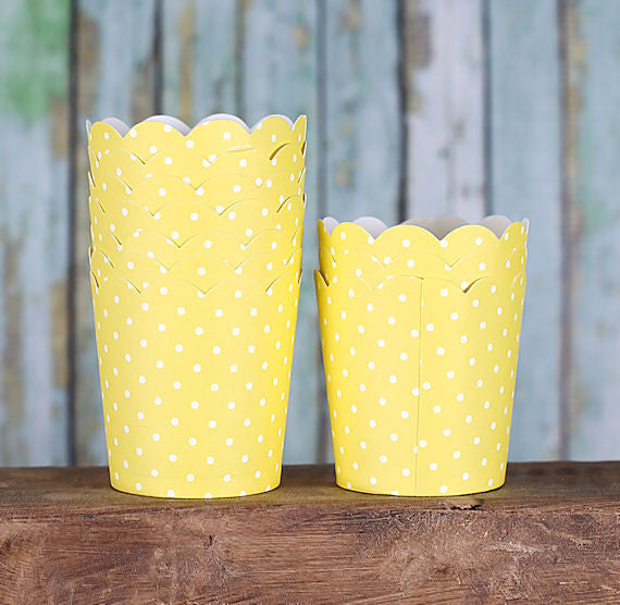 Mini Yellow Baking Cups | www.sprinklebeesweet.com