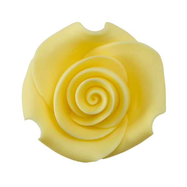 Edible Yellow Fondant Roses: 1.5" | www.sprinklebeesweet.com