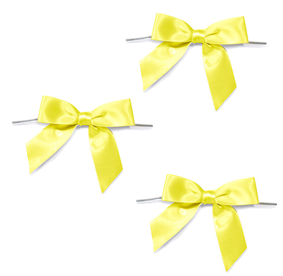 Yellow Bows with Ties: 3" | www.sprinklebeesweet.com