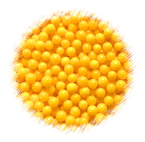 Yellow Sugar Pearls: 4mm | www.sprinklebeesweet.com