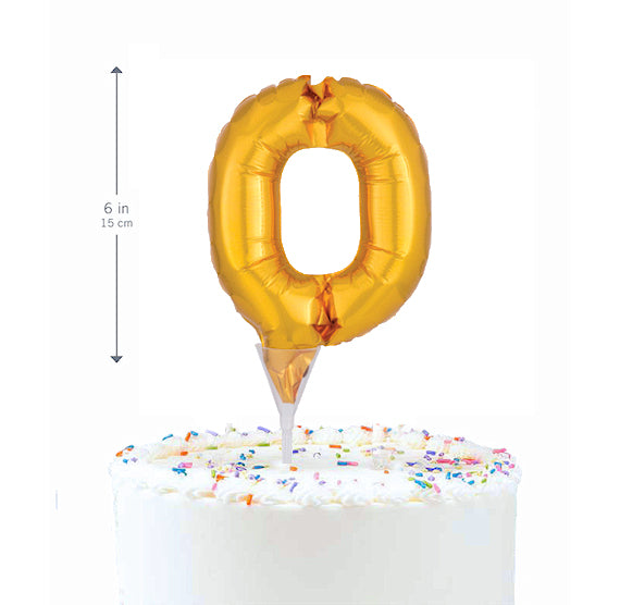 Inflatable Balloon Cake Topper: Number 0 | www.sprinklebeesweet.com