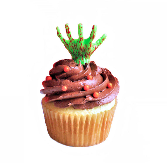 Zombie Hand Cupcake Picks | www.sprinklebeesweet.com